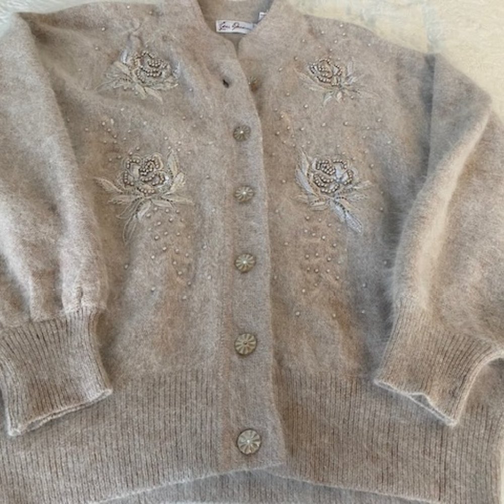 Vintage Eddie Wassin Holiday Angora Sweater